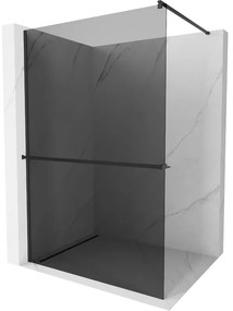 Mexen Kioto+ panou de duș cu raft Walk-in 120 x 200 cm, grafit, negru - 800-120-121-70-40