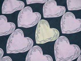 Lenjerie din microfibra VIOLET HEARTS mov deschis Dimensiune lenjerie de pat: 2 buc 70 x 80 cm | 160 x 200 cm