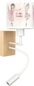 Brilagi - Lampă LED flexibilă BOBO WOOD 1xE27/25W/230V + LED/3W stejar/alb/roz/buc.