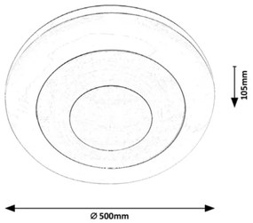 Plafonieră LED RGB dimabilă Rabalux LED/40W/230V + telecomandă 3000-6000K