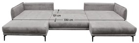 Set universal canapea, culoare gri, LILAH U UNI