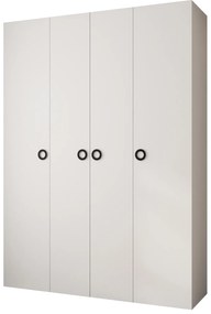 Dulap de haine 180 cm Carmela 50-1 (alb + Negru). 1126709