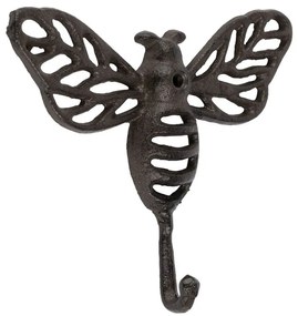 Cuier de perete decorativ, din metal, Abeille Brown