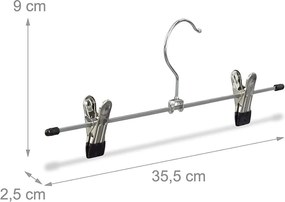 Umerase pantaloni/rochii 10 bucati Metal Argintiu/Negru