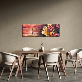 Tablou - Amintiri de vară (cu ceas) (90x30 cm)