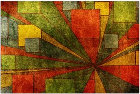 Tablou cu abstracție geometrică (90x60 cm)