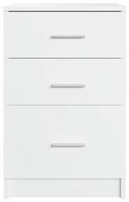 Noptiera, alb, 40x40x63 cm, lemn compozit Alb, 1
