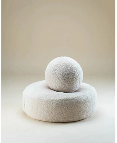 Pernă decorativă pentru copii crem cu tapițerie din țesătură bouclé Ball – Wigiwama