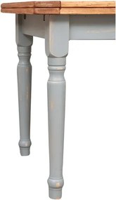 Masa extensibila, L120(210) 80 H80 cm, natur gri antichizat, lemn masiv
