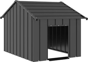 vidaXL Casă pentru câini cu acoperiș 83x130x85 cm oțel galvanizat