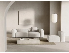 Canapea bej cu tapițerie din catifea reiată 264 cm Bergamo – Cosmopolitan Design