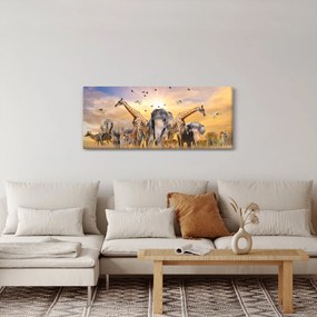 Tablou - Animae din Africa (120x50 cm)