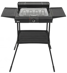Gratar electric pe suport Zilan ZLN 3789, 2400W, 43x28 cm, Protectie vant, Reglarea gratarului, Negru