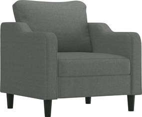 vidaXL Fotoliu canapea, gri închis, 60 cm, material textil