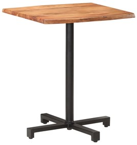 Masa de bistro, muchii naturale, 60x60x75 cm, lemn masiv acacia 1, 60 x 60 x 75 cm, lemn de acacia cu margini organice