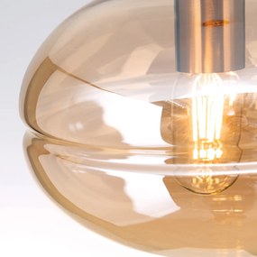 Lustra / Pendul vintage design decorativ RICHARD auriu/amber