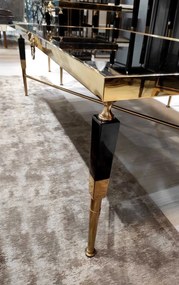 Masuta de cafea Monaco negru/gold – H45 cm