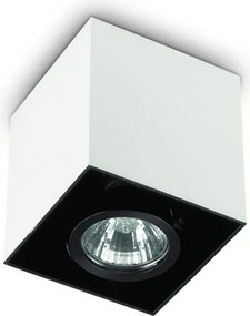 Plafoniera, Spot aplicat dim. 9x9cm, MOOD PL1 SMALL SQUARE BIANCO 140902