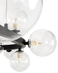 Lustra moderna cu 20 de surse de lumina LINEA Oval 120 negru