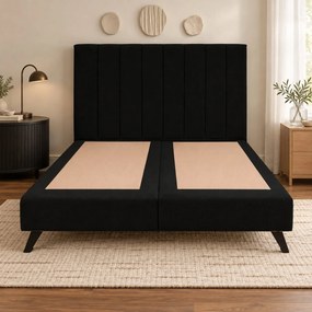 Pat tapițat Novella 180×200 cm, negru