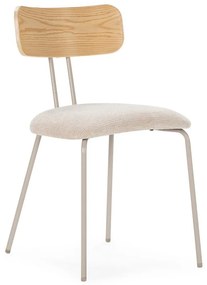 Scaun de dining bej/în culoare naturală tapițat Olimpia – MOME