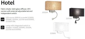 Aplica cu reader LED HOTEL AP2 ALL BLACK 215709 IDL