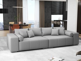 Canapea extensibilă dumonde cu ladă de depozitare si sezut confortabil din spuma high-density, Marbela Enjoy Grey XXL 295x100 cm