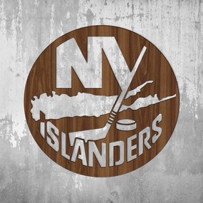DUBLEZ | Logo de hochei din lemn - New York Islanders