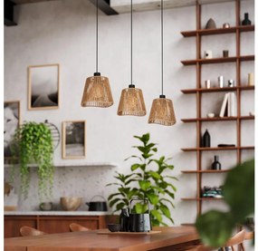 Lustră pe cablu Eglo 44073 LAVISTER 3xE27/60W/230V maro