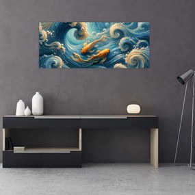 Tablou - Pești aurii (120x50 cm)