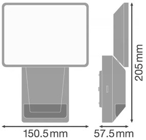 Proiector LED de perete de exterior cu senzor FLOOD LED/15W/230V IP55 Ledvance