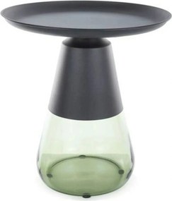 Masuta cafea TIFFANY A BLACK, verde/negru, metal/sticla, 50x52 cm
