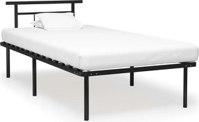 vidaXL Cadru de pat, negru, 100 x 200 cm, metal