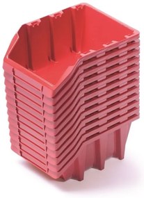 Set de 12 cutii de depozitare fiecare 12 x 7,7 x 6 cm, rosu