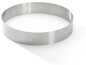 Inel rotund perforat pentru tort De Buyer 3098.07 18,5 cm, oțel inoxidabil