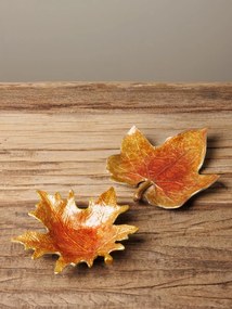 Tavita decorativa, forma de frunza, din cositor, 12 cm, Autumn