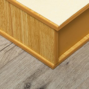 PawHut Scara pentru animale de companie, pentru câini/pisici, 4 trepte, Plus scurt, până la 30 kg, 40 x 59 x 54,2 cm, Natural | Aosom Romania