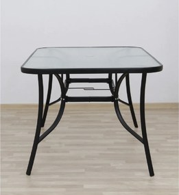 Masă dining, sticlă securizată/oţel, PASTER