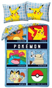 Pokémon Ready for Battle set de lenjerie de pat 140×200cm, 70×90 cm