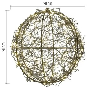 Decorațiune de Crăciun cu 200x LED, 230 V, diametru 20 cm