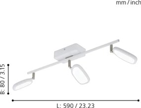 Eglo 97693 - Spot LED RGB PALOMBARE-C 3xLED/5W/230V