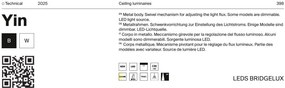 Spot LED aplicat ajustabil Yin negru