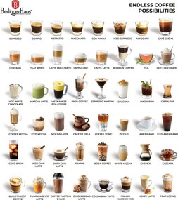 Espressor digital 3 in 1 Leonardo Berlinger Haus BH 9848, visiniu mat