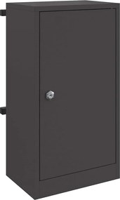 vidaXL cutie poștală cu depozitare cu ușă Negru 30 x 20 x 55 cm Oțel