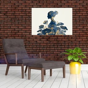 Tablou - Profil de femeie din marmură (90x60 cm)