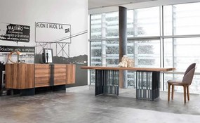 Masă lemn masiv Dining Serio, 220 × 75 × 100 cm