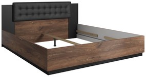 Pat matrimonial 160 cm Signat Typ 31 (negru + stejar flagstaff + cupru nitka). 1042103