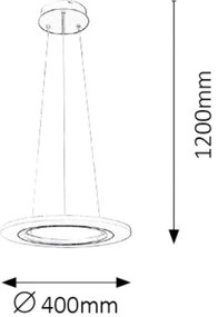 Rabalux 2428 - Lustră LED ADRIENNE LED/20W/230V argintiu