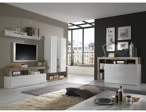 Comodă LENOR albă/maro