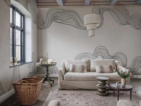 Fototapet, Stripes by Hand, Graphite, Rebel Walls